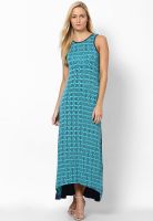 AND Blue Colored Printed Maxi Dress