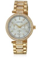 Adexe 009675A-1 Golden/Silver Analog Watch