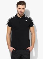 Adidas Ess 3S Black Training Polo T-Shirt