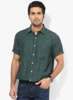 Allen Solly Green Linen Casual Shirt