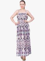 Amari West Purple Printed Maxi Dress