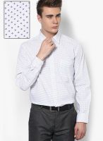 Arrow Blue Printed Regular Fit Formal Shirt