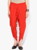 Aum Red Solid Dhoti Pant