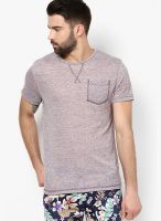 Bellfield Purple Round Neck T-Shirt