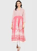 Bhama Couture Pink Printed Kurtis