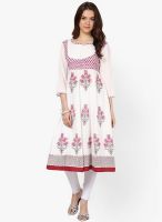 Bhama Couture White Printed Kurtis