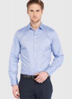 Black Coffee Blue Slim Fit Formal Shirt