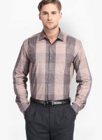 Black Coffee Checked Beige Formal Shirt