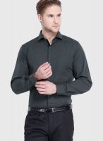 Black Coffee Dark Grey Slim Fit Formal Shirt