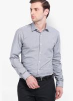 Black Coffee Striped Black Formal Shirt