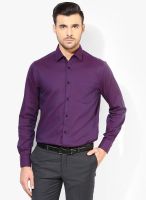 Blackberrys Wine Solid Slim Fit Formal Shirt