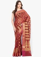 Bunkar Maroon Printed Saree