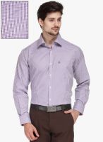 Canary London Red Checked Slim Fit Formal Shirt