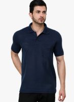 Cotton County Premium Navy Blue Solid Polo T-Shirts