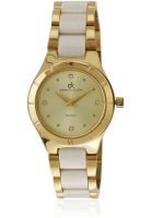 Daniel Klein Dk10459-2 Beige/Golden Analog Watch