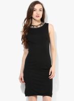 Dorothy Perkins Black Colored Solid Bodycon Dress