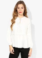 Dorothy Perkins White Solid Blouse