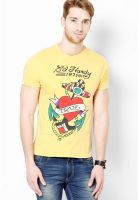 Ed Hardy Yellow Crew Neck T Shirt