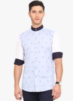 Exitplay Blue Regular Fit Casual Shirt