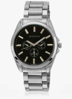 FOSTELO Black Metal Analog Watch