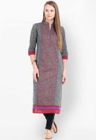 Folklore Grey Embroidered Kurtas