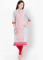 Folklore Grey Embroidered Kurtas