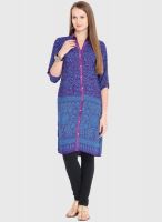 Folklore Purple Printed Kurtas