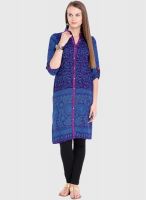 Folklore Purple Printed Kurtas