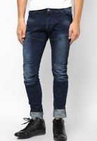 G-Star RAW Blue Solid Skinny Fit Jeans