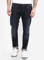 G-Star RAW Blue Solid Slim Fit Jeans