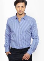 Genesis Striped Blue Formal Shirt