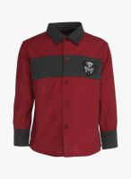 Gini & Jony Maroon Casual Shirt