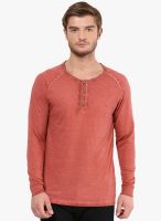Henry and Smith Pink Solid Henley T-Shirt