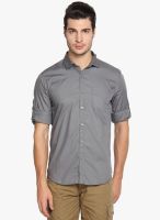 Highlander Grey Slim Fit Casual Shirt