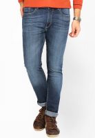 Highlander Solid Blue Skinny Fit Jeans