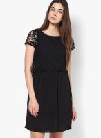 I AM FOR YOU Black Lace Dress