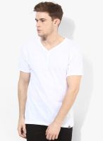 Incult White Henley T-Shirt