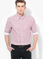 Izod Red Check Slim Fit Casual Shirt
