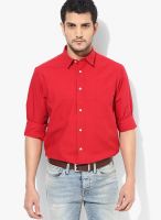 Izod Red Slim Fit Casual Shirt