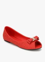 J Collection Red Peep Toes