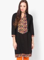 Jaipur Kurti Black Printed Kurtis