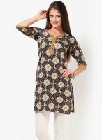 Jaipur Kurti Brown Printed Kurtis