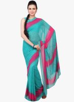 Jashn Green Printed Saree Jashn Green Printed Saree