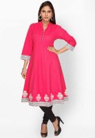 Jashn Pink Printed Kurtis