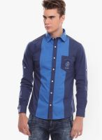 Jogur Solid Blue Casual Shirt