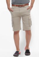 Jogur Solid Light Grey Shorts