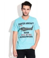John Players Blue Round Neck T Shirt