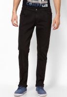 John Players Solid Black Skinny Fit Jeans