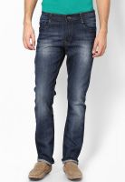 John Players Solid Blue Slim Fit Jeans