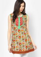 Karigari Red Printed Kurtis